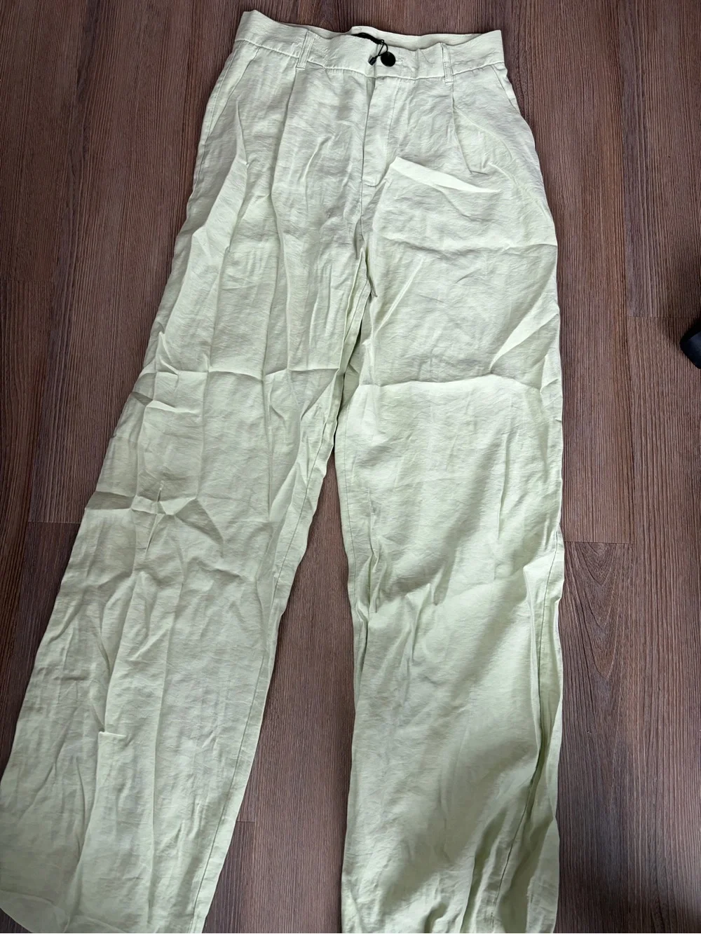 Zara Light Sage Men's Linen-Blend Chinos